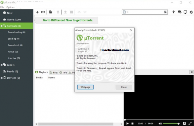 uTorrent Pro 3.6.0.46884 free instal
