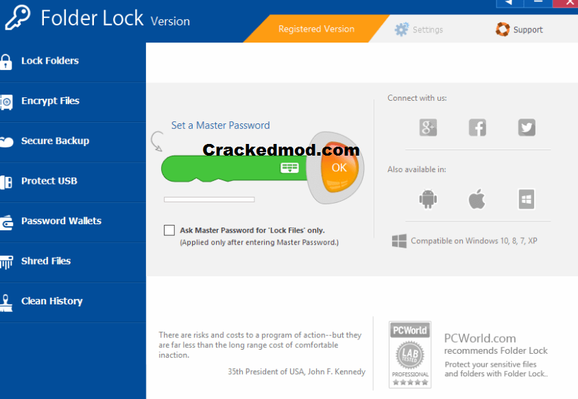 Folder Lock Key