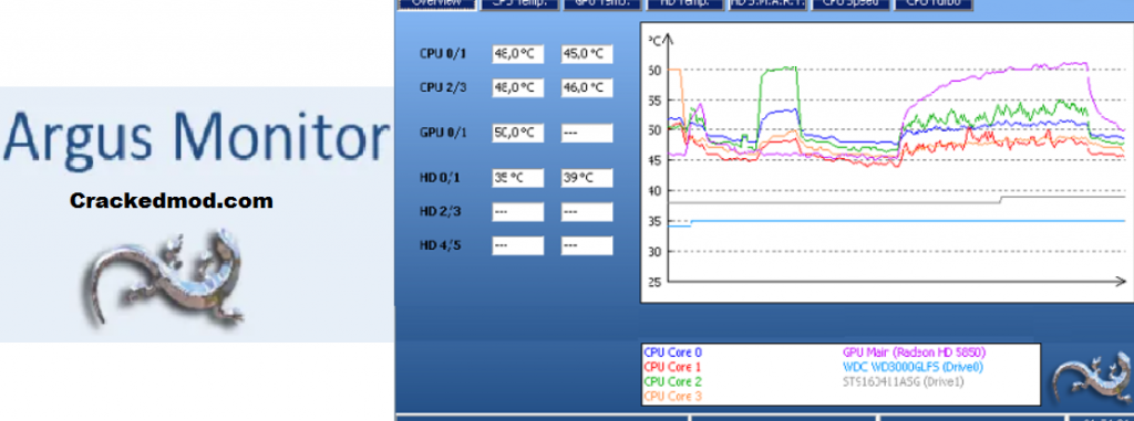 how can i see what temp 2 is on argus monitor