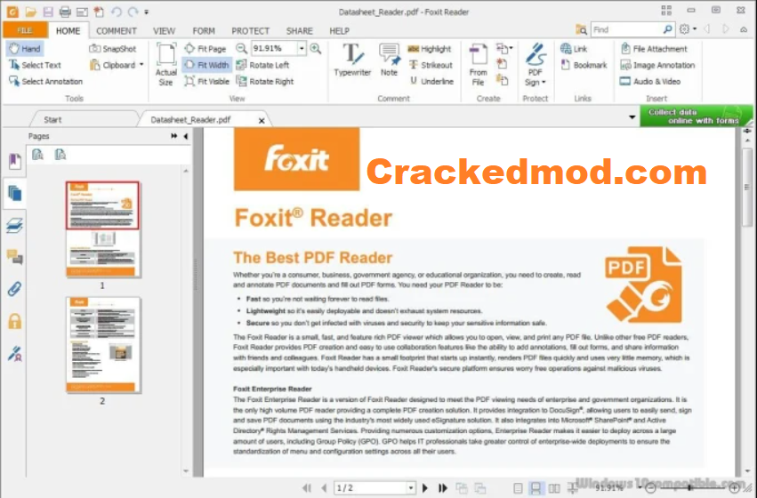 Fissuration du lecteur Foxit