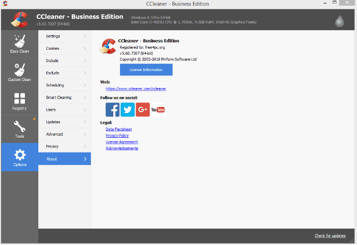 CCleaner кряк